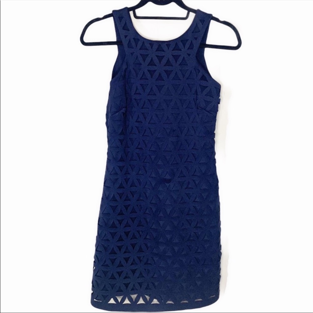 LILLY PULITZER  NAVY REEVE LACE DRESS